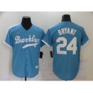 Men's Nike Brooklyn Dodgers #24 Kobe Bryant Light Blue Alternate 2020 Cooperstown Collection Baseball Jersey