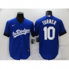 Men's Nike Los Angeles Dodgers #10 Justin Turner White Elite City Player Jersey