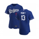 Men's Nike Los Angeles Dodgers #13 Max Muncy Royal Alternate 2020 Authentic Player Baseball Jersey