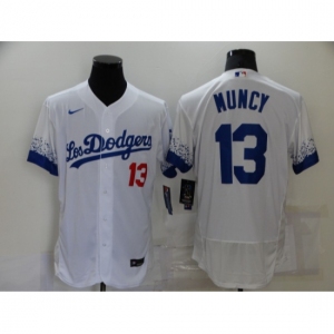 Men's Nike Los Angeles Dodgers #13 Max Muncy White City Player Jersey