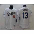 Men's Nike Los Angeles Dodgers #13 Max Muncy White Elite Series Champions Authentic Jersey