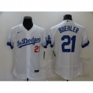 Men's Nike Los Angeles Dodgers #21 Walker Buehler White Elite City Player Jersey