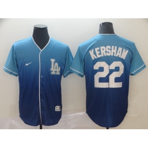 Men's Nike Los Angeles Dodgers #22 Clayton Kershaw Blue Drift Fashion MLB Jersey