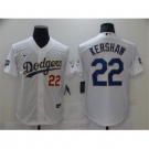 Men's Nike Los Angeles Dodgers #22 Clayton Kershaw White Champions Jersey