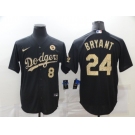 Men's Nike Los Angeles Dodgers #24 Kobe Bryant Black Fashion Edition Baseball Jersey