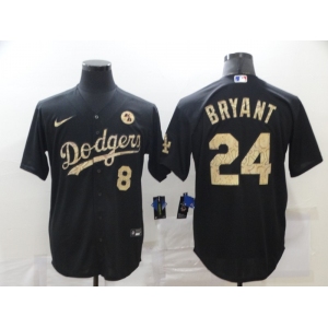 Men's Nike Los Angeles Dodgers #24 Kobe Bryant Black Fashion Edition Baseball Jersey