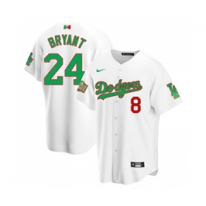 Men's Nike Los Angeles Dodgers #24 Kobe Bryant Mexico White Stitched Baseball Jersey