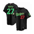 Men's Nike Los Angeles Dodgers #27 Trevor Bauer Mexico Black Stitched Baseball Jersey