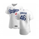 Men's Nike Los Angeles Dodgers #46 Tony Gonsolin White Home 2020 Authentic Player Baseball Jersey