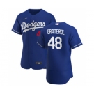 Men's Nike Los Angeles Dodgers #48 Brusdar Graterol Royal Alternate 2020 Authentic Player Baseball Jersey