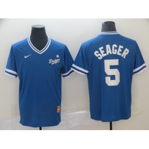 Men's Nike Los Angeles Dodgers #5 Corey Seager Blue M&N MLB Jersey