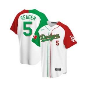 Men's Nike Los Angeles Dodgers #5 Corey Seager Mexican Heritage Night Limited Stitched Baseball Jersey