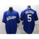 Men's Nike Los Angeles Dodgers #5 Freddie Freeman Blue City Player Jersey