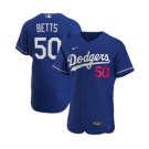 Men's Nike Los Angeles Dodgers #50 Mookie Betts Royal 2020 Alternate Official Authentic Player Baseball Jersey