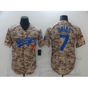 Men's Nike Los Angeles Dodgers #7 Julio Urias Authentic Camo Realtree Collection Jersey