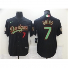 Men's Nike Los Angeles Dodgers #7 Julio Urias Black 2020 World Series Authentic Jersey