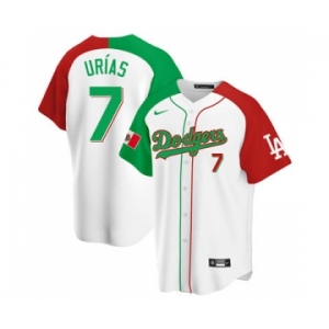 Men's Nike Los Angeles Dodgers #7 Julio Urias Mexican Heritage Night Limited Stitched Baseball Jersey