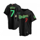 Men's Nike Los Angeles Dodgers #7 Julio Urias Mexico Black Stitched Baseball Jersey