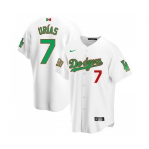 Men's Nike Los Angeles Dodgers #7 Julio Urias Mexico White Stitched Baseball Jersey
