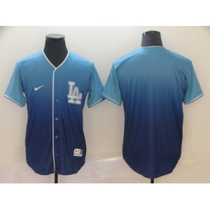 Men's Nike Los Angeles Dodgers BLank Blue Drift Fashion MLB Jersey