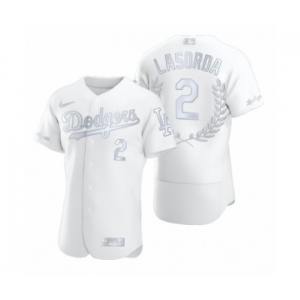Tommy Lasorda #2 Los Angeles Dodgers White Awards Collection Retirement Jersey