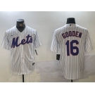 Men's New York Mets #16 Dwight Gooden White Cool Base Stitched Jersey