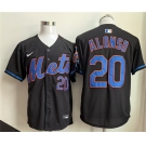 Men's New York Mets #20 Pete Alonso Black 2025 Stitched Baseball Jersey