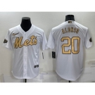 Men's New York Mets #20 Pete Alonso White 2022 All Star Stitched Cool Base Nike Jersey