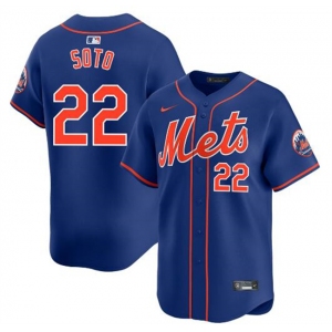Men's New York Mets #22 Juan Soto Royal 2024 Alternate Limited Stitched Baseball Jersey