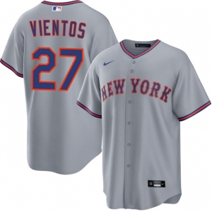 Men's New York Mets #27 Mark Vientos Gray 2025 Limited Stitched Baseball Jersey