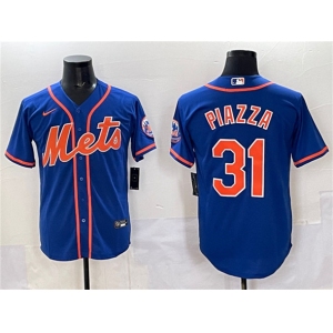 Men's New York Mets #31 Mike Piazza Blue Cool Base Stitched Baseball Jersey
