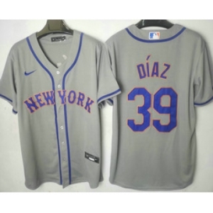 Men's New York Mets #39 Edwin Diaz Grey Stitched MLB Cool Base Nike Jersey