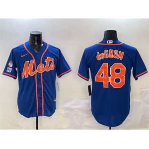 Men's New York Mets #48 Jacob DeGrom Royal 2025 Spring Training Cool Base Stitched Baseball Jersey
