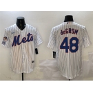 Men's New York Mets #48 Jacob DeGrom White 2025 Spring Training Cool Base Stitched Baseball Jersey