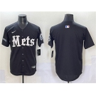 Men's New York Mets Blank Black 'Gotham Gothic Edition' Vapor Premier Limited Stitched Baseball Jersey