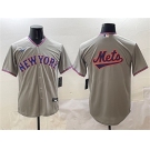 Men's New York Mets Blank Gray 2025 Limited Stitched Baseball Jersey