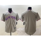 Men's New York Mets Team Big Logo Gray 2025 Limited Stitched Baseball Jersey