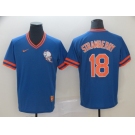 Men's Nike Majestic New York Mets #18 Darryl Strawberry Blue MLB M&N Jersey