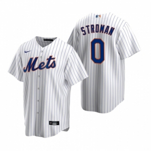 Men's Nike New York Mets #0 Marcus Stroman White 2020 Home Stitched Baseball Jersey