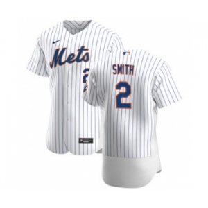 Men's Nike New York Mets #2 Dominic Smith White Home 2020 Authentic Player Baseball Jersey