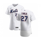 Men's Nike New York Mets #27 Jeurys Familia White Home 2020 Authentic Player Baseball Jersey