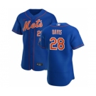 Men's Nike New York Mets #28 J.D. Davis Royal Alternate 2020 Authentic Player Baseball Jersey