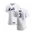 Men's Nike New York Mets #3 Tomas Nido White Home 2020 Authentic Player Baseball Jersey