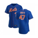 Men's Nike New York Mets #47 Chasen Shreve Royal Alternate 2020 Authentic Player Baseball Jersey