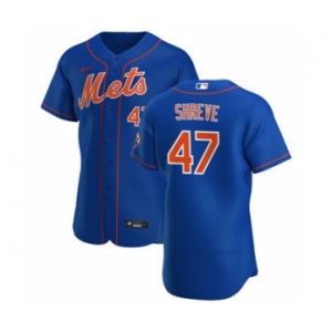 Men's Nike New York Mets #47 Chasen Shreve Royal Alternate 2020 Authentic Player Baseball Jersey