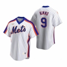 Men's Nike New York Mets #9 Brandon Nimmo White Cooperstown Collection Home Stitched Baseball Jersey