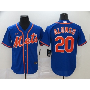 Nike Men's New York Mets #20 Pete Alonso Blue Alternate Home Cool Base Baseball Jersey