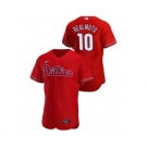 Men's Nike Philadelphia Phillies #10 J.T. Realmuto Red Flex Base Stitched Baseball Jersey