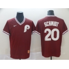 Men's Nike Philadelphia Phillies #20 Mike Schmidt  Red M&N Jersey