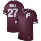 Men's Nike Philadelphia Phillies  #27 Aaron Nola Red M&N Jersey